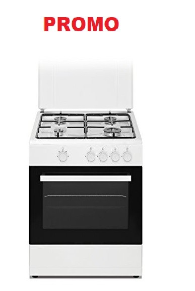 Cucina a Gas LUXELL OUT. 4 Fuochi a Gas Forno a Gas Classe A Dimensioni 60 x 60 cm Colore Bianco cod: LF66GG-40F 2