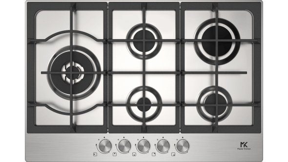 Piano cottura MASTER KITCHEN a gas 75 cm Inox/ghisa MKHG754101-EDLTCXS