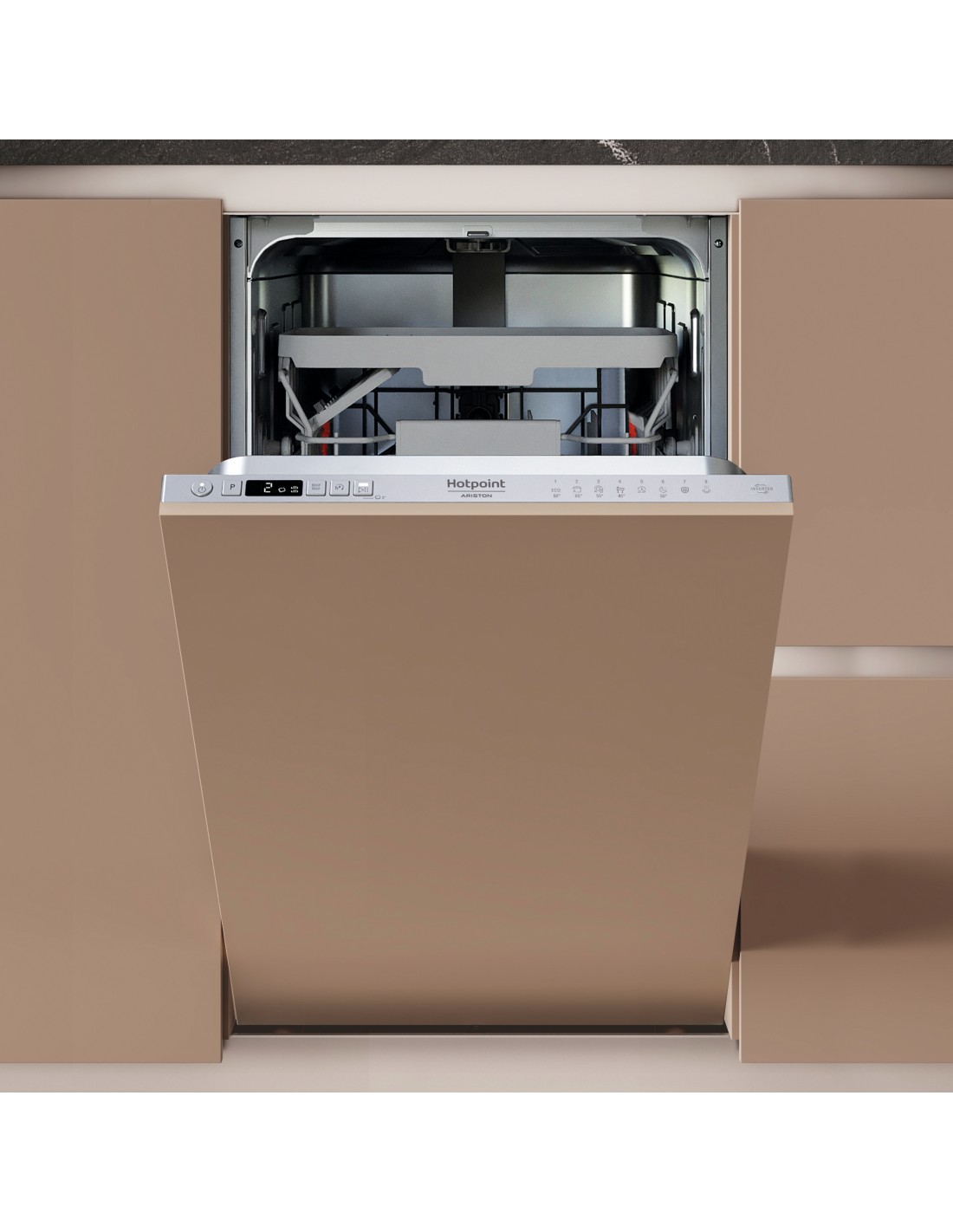 Lavastoviglie HOTPOINT ad incasso 45 cm Classe E 10 Coperti HSIC3M27CS