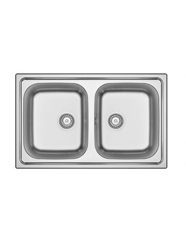Lavello APELL 2 Vasche colore Acciaio ID862IBC