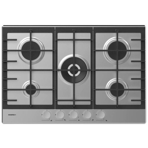 Piano Cottura ROSIERES a Gas 5 Fuochi Gas 75cm Inox/ghisa RHG 75 WMX