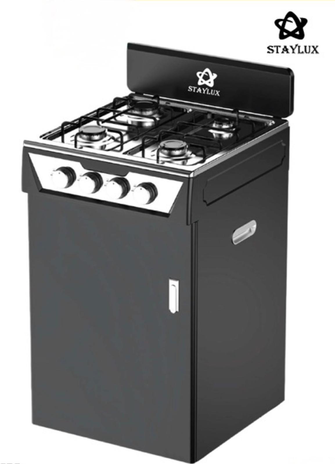 Piano Cottura da Campeggio a Gas 4 Fuochi STAYLUX con portabombola M.POKER-B