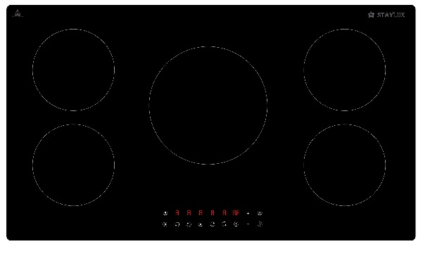 Piano Cottura STAYLUX a Induzione da 77 cm in Vetroceramica Nero HI77-05TB