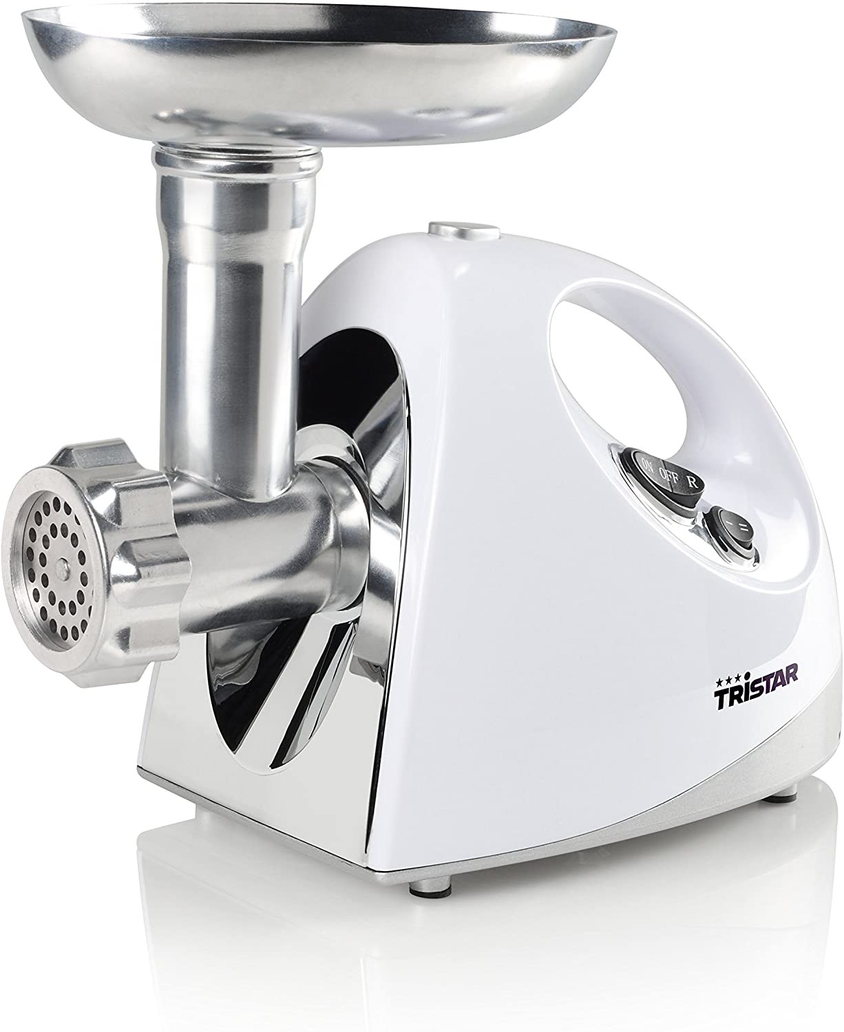 Tritacarne TRISTAR potenza 1200W e 3 lame a disco in acciaio inox Cod: VM-4210