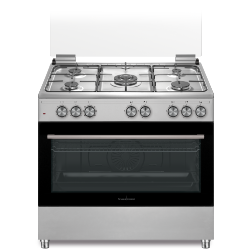 Cucina SCHAUB LORENZ 5 Fuochi e Forno a gas portabombola 90x60cm Inox SS941GVEX