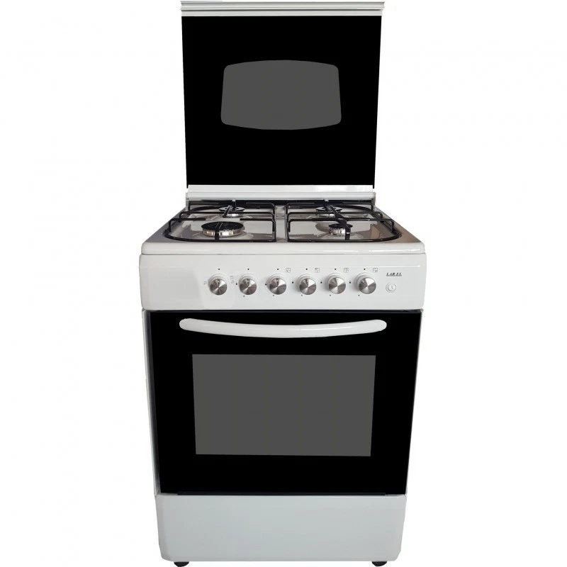 Cucina LAREL 4 Fuochi 60×60 Forno gas + grill Colore Bianco L6005B