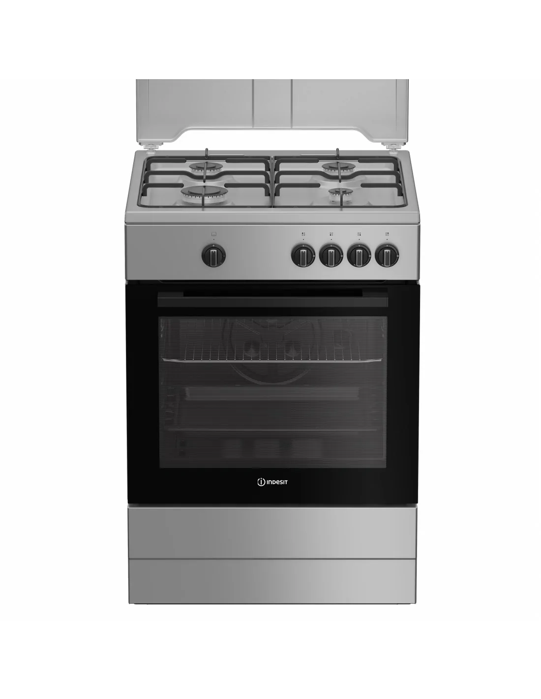 Cucina INDESIT 4 Fuochi a Gas 60X60 Forno a gas Inox I6GGKMS