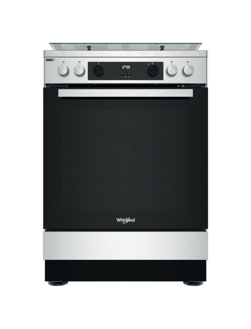 Cucina WHIRLPOOL 4 Fuochi a Gas Forno Elettrico 60 x 60 cmInox/Nero WS68G8CHX/E