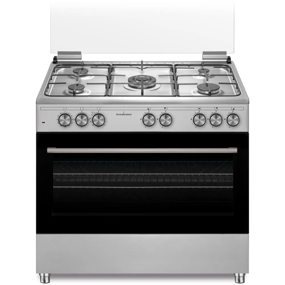 Cucina HOTPOINT 50 x 60 cm 4 fuochi a gas forno gas Inox/Nero AS5G1PMX/MEA