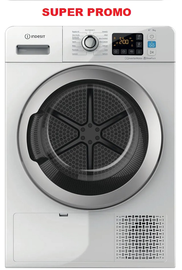 Asciugatrice INDESIT 9Kg Classe A++ a Pompa di Calore Inverter YT M11 92 IT R