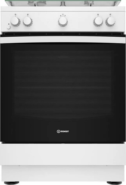Cucina INDESIT 4 Fuochi a Gas Forno a gas 60x60cm Bianco IS67G1KMW/E