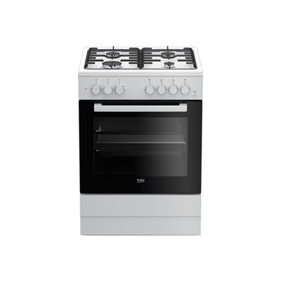 Cucina a Gas BEKO 4 Fuochi a Gas Forno elettrico Dimensioni 60 x 60 cm Colore Bianco cod: FSE62110DW
