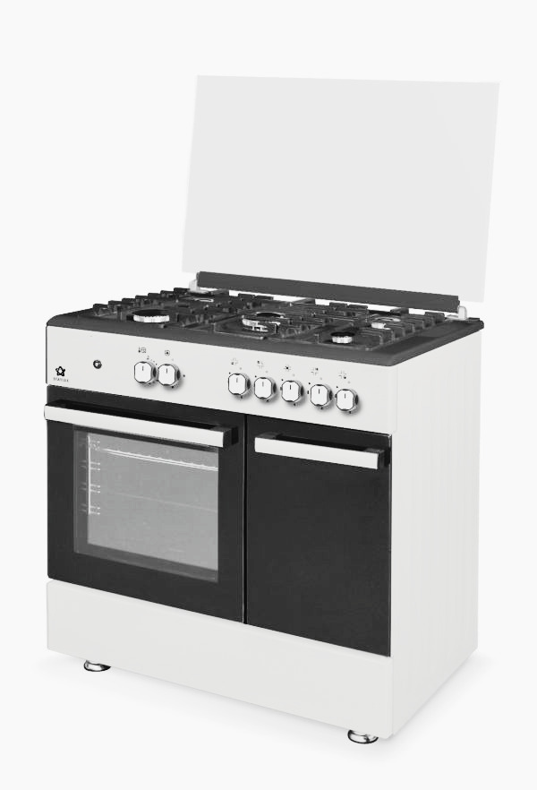 Cucina STAYLUX 90 X 60 Forno elettrico 60 cm con porta bombola 696-S50F WHITE