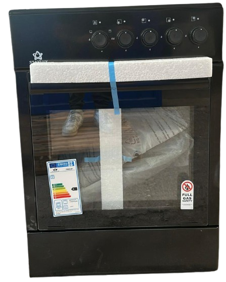 Cucina STAYLUX 4 Fuochi a Gas Forno a gas 60x60  LF66GG-40F BLACK/BLACK