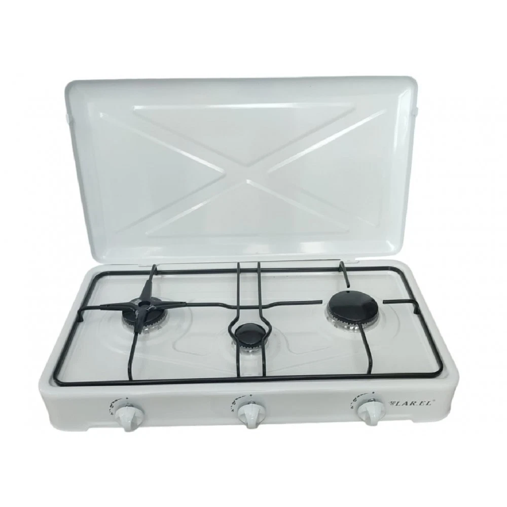 Fornello a Gas 3 Fuochi LAREL con Coperchio FOR.L300