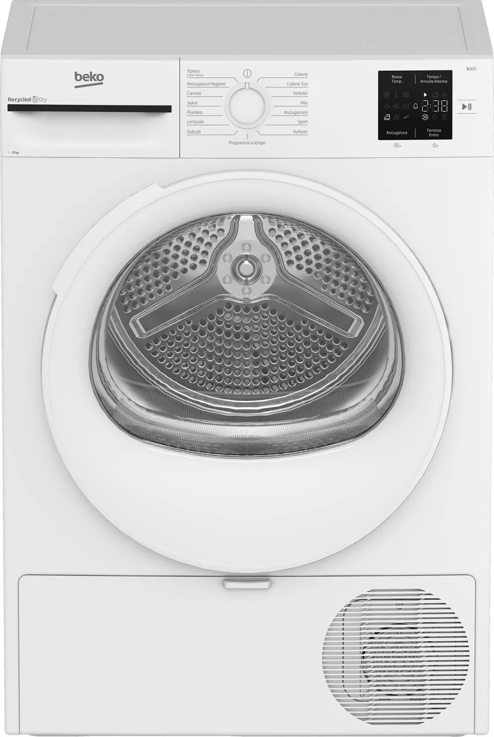 Asciugatrice BEKO 8 Kg Classe D Pompa di calore Inverter BMT83EW