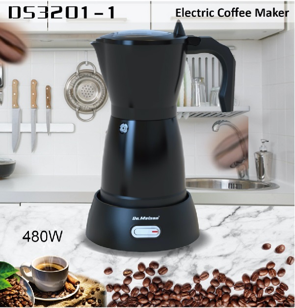 Caffettiera elettrica DE MAISON 480 W, 0,3 Litri, colore Nero cod: DS3201-1